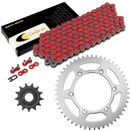 Caltric Red Drive Chain And Sprocket Kit for Yamaha YZ250F 2013-2018