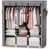 Mavivegue Portable Closet, Wardrobe Closet Organizer with Cover, 3 Hanging
