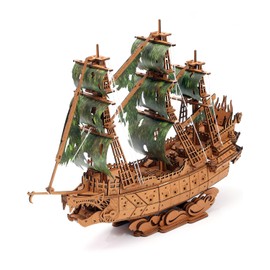 3D Wooden Flying Dutchman Pirate Ship Puzzle Kits for Adults to Build - Ideal Model for Puzzle Building Enthusiasts