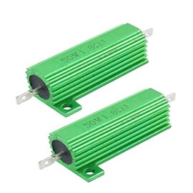 New Lon0167 50W 1.8 Ohm Screw Tap Mounted Aluminum Housed Wirewound Resistors 2 Pcs(50W 1,8 Ohm Schraubhahnmontierte Drahtwiderstände mit Aluminiumgehäuse, 2 Stück