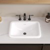 Bathroom Vessel Sink 20" x 15" Semi Recessed Sink White
