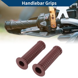 X AUTOHAUX 7/8" 22mm 15/16" 24mm Universal Motorcycle Hand Grips Cover Non Slip Rubber Handlebar Grip for Motorcycle Scooter Bicycle ATV Brown 1pair