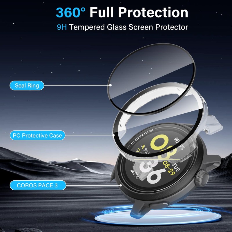 Haofun Pack of 2 Case for Coros Pace 3 Protective