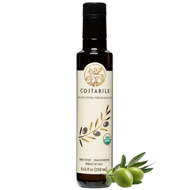 Extra Virgin Olive Oil Cold Pressed Organic. High polyphenol olive oil from Puglia Italy. Fresh harvest from a single estate - COSTABILE Classic Blend 8.45 Fl. Oz.
