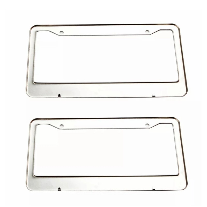 Carbole 2PACK Bling Metal License Plate Frame Tag Sparkling Glitter