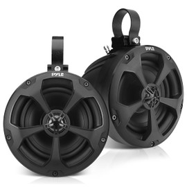 Pyle 2-Way Dual Waterproof Off-Road Speakers - 5.25 Inch 1000W Marine Grade Wake Tower Speakers System, Full Range Outdoor Audio Stereo Speaker for ATV, UTV, Quad, Jeep, Boat - Pyle PLUTV51BK,Black