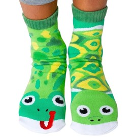 Pals Kids Socks Owl & Mouse Cool Auqatic Animal Designs Socks for Kids - Fun Mismatched Non-slip Crew Socks for Boys and Girls (Ages 1-3)