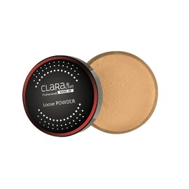 Claraline HD Loose Powder Form, Paraben-Free, Lightweight, Breathable, Long-Lasting, Transparent, Flawless Matte Finish, Face Setting Makeup Gift for Women, Warm Amber