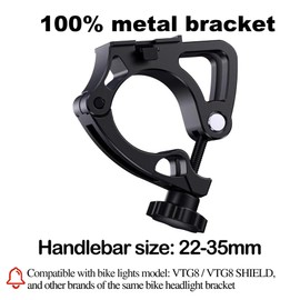 victagen Metal Bracket for Bike Light VTG8 & VTG8 Shield Model Bicycle Headlight, Aluminum Alloy Bracket, Sturdy and Durable, Bracket Only