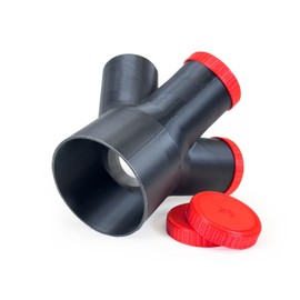 4" to 2-1/2" 4-Way Dust Collection Splitter Junction Fitting, Multi Port Fits Standard Hoses and Shop Vac Accessories, Dust Medusa