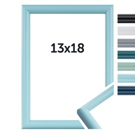 DÖRR Picture Frame Aqua Modern Colours Classic Simple Frame Real Glass Real Wood Mint Green 13 x 18 cm