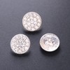 Jerler 10 Pcs Sliver Rhinestone Buttons Crystal Embellishments Sew on