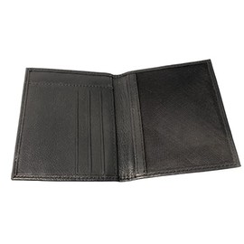Jadani Car Ticket Wallet Made of Soft Cowhide Leather, black, 120 x 95 mm, Minimalist