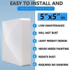 Rectoo (10 Pack) 5X5 Vinyl Fence Post Caps, White PVC,