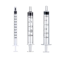 Syringe, Individually Sealed Package, Used to Feed Pets or Small Animals, can Also be Used to Measure Liquids, Scientific Experiments, Medical experiments/1ml/2ml/3ml (3x10 pcs)