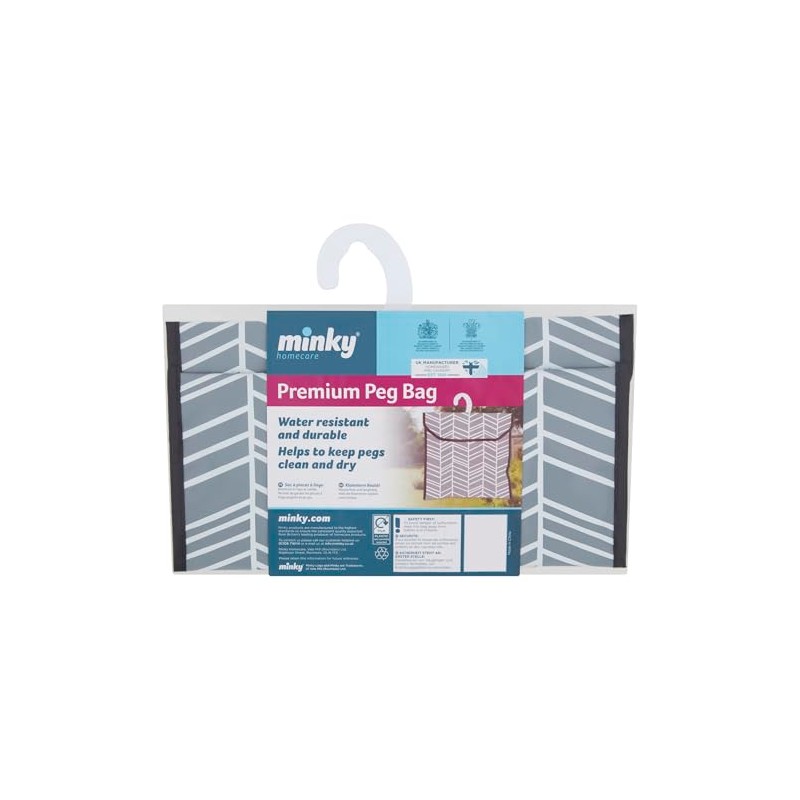 Minky Geo Peg Bag