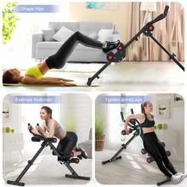 RELIFE REBUILD YOUR LIFE AB Workout Machine Abdominal Trainer Foldable Ab Cruncher Strength Training Equipment for Home Gym 440 LBS