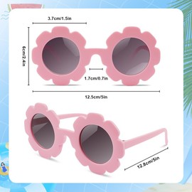 Kids Flower Sunglasses,Flower Glasses,Kids Sunglasses,Round Flower Sunglasses,Sunglasses for Kids,Round Sunglasses,Girls Flower Glasses,Flower Shaped Sunglasses,Round Flower Sunglasses Girls 4 Pieces