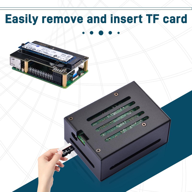 GeeekPi Metal Case with N04 PCIe M.2 Key-M NVMe SSD