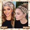 BLMHTWO 4PCS Cheetah Headband, Wide Thick Leopard Headband