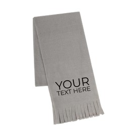SonaGear Custom Winter Scarf for Women and Men. Warm Customizable Scarves, Perfect for Christmas (Grey)