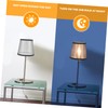 Alipis Decorative Lampshade Small Clip-on Lamp Shades Black Silver Thread
