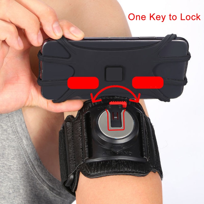 Wristband Phone Holder Adjustable 360 Degree Rotatable Phone Holder Mount