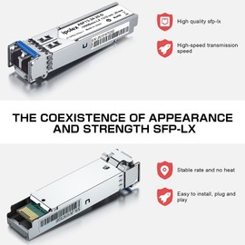 ipolex 1.25G SFP Transceiver, 1000Base-LX 1310nm 20km Singlemode LC Mini-Gbic Module Compatible with HP-ProCurve J4859A/ J4859B/ J4859C/ J4859D. Pack of 2