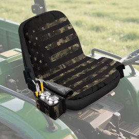 Pensura Riding Lawn Mower Seat Cover, Wheatherproof Camou American Flag Lawnmower Seat Replacement Cover Compatible with Husqvarna Craftsman John Deere Cub Cadet Tractor Seats Covers