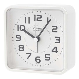 Casio TQ-770J-7JF Alarm Clock, Radio, White, Analog, Nighttime Second Hand Stop, Snooze Light,