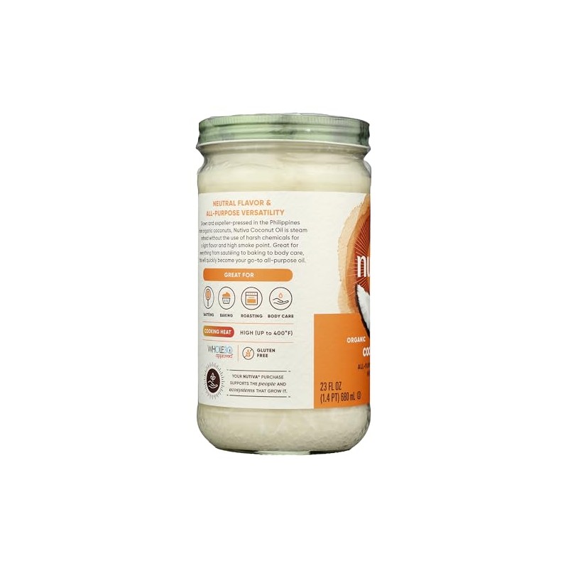 Nutiva - Aceite de coco refinado orgánico - 23 oz.