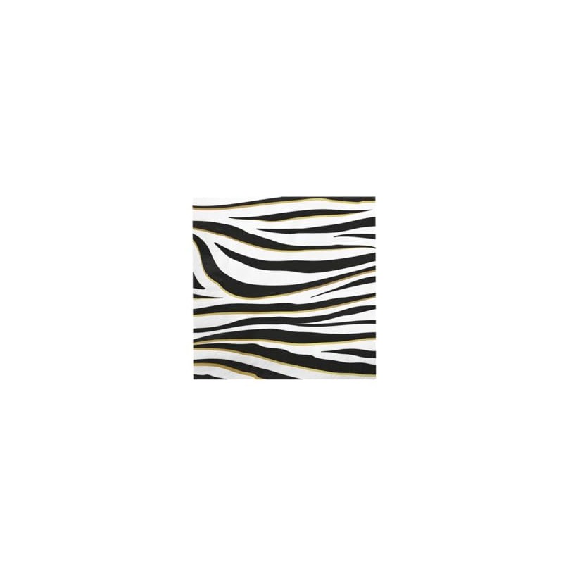 PD-Party 7110004 Napkins, Zebra, 16cm
