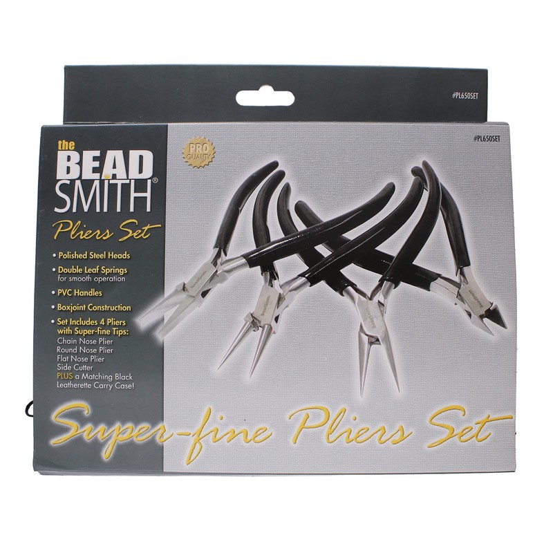 Beadsmith Super Fine Plier Set Tool Kit 4 Pieces With