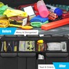 LITZEE Car Boot Organiser, , Car Seat Organiser with Mesh