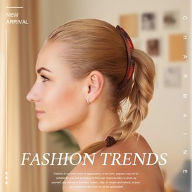 JEYORZY 3 Stück Bananenspange Haare, Banana Hair Clip,Haarspangen Damen Dünnes Haar, Banana Clip Groß, Bananen Haarspange, Bananen Clip Haar Accessoire für Frauen und Mädchen (schwarz, weiß,braun)