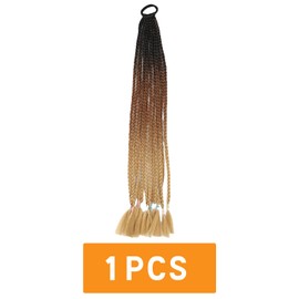 Traziewell Curly Synthetic Braiding Hair Extensions Crochet Braids Hair Extensions Braiding Hair Extension Brown Hair Piece for Black Women Ponytail Extension Girls Hair Accessories 3005