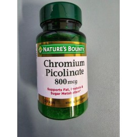 Nature’s Bounty 2 PACK Nature's Bounty Chromium Picolinate 800 mcg Mineral Supplement 50 tablets
