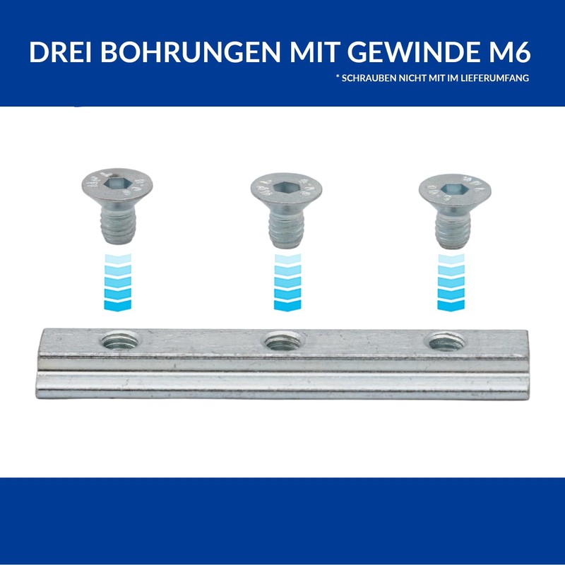 Set of 4 slot nuts for airline rails made of