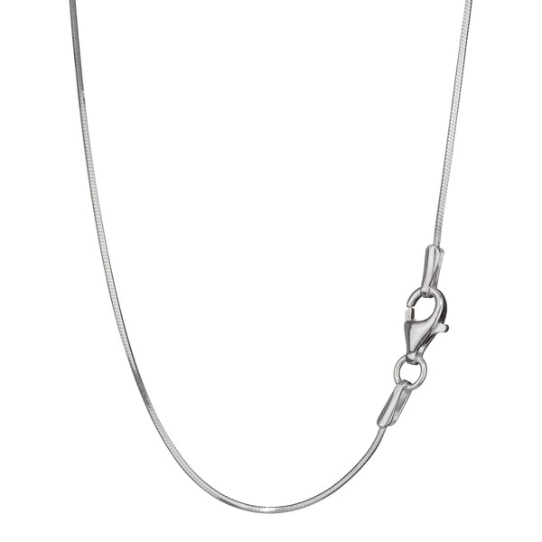 NKlaus Snake Chain Necklace 8 Layers Diamond-Coated 925 Silver 0.8