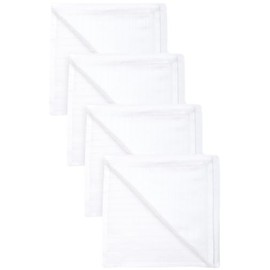 NEXT Baby Muslin Squares Pack of 4, White, Medium