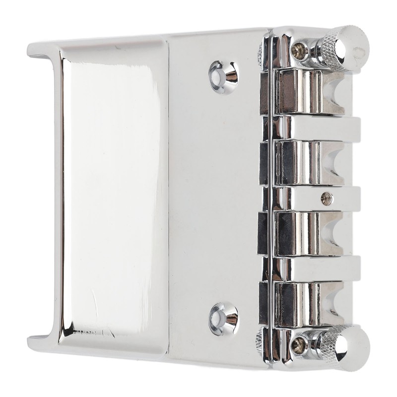 Electric Bass Bridge Replacement 4 Strings Height Adjustable Zinc Alloy