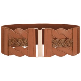 Women Elastic Vintage Wide Waist Belt Stretchy Retro Waist Belt for Dress