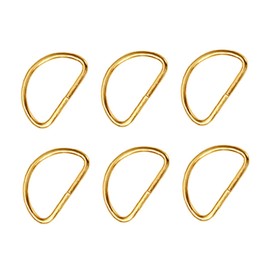 Tofficu 100pcs D Ring Jump Rings for Keychains D Shape Rings Webbing Ring Gold Keychain Accessories Luggage Hardware Ring Date and Time Clocks Sewing D-rings Heavy D Buckle Leather Goods