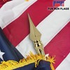 Spear Flag Pole Topper for Indoor 2-Pack, Gold Plastic Spear