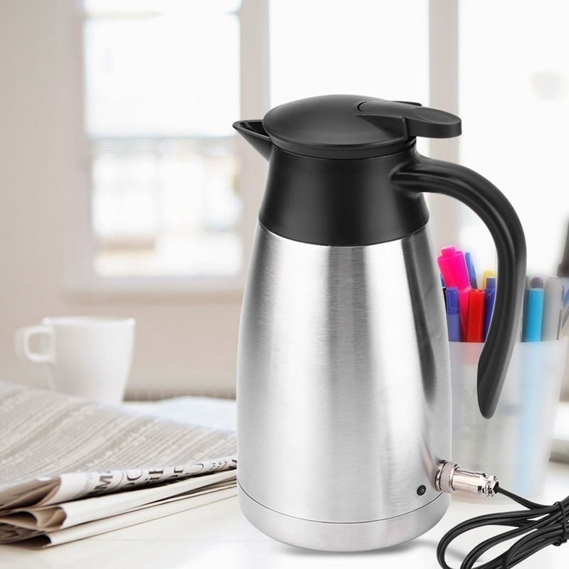 1000ML 12V/24V Stainless Steel Electric in car Kettle Travel Thermoses