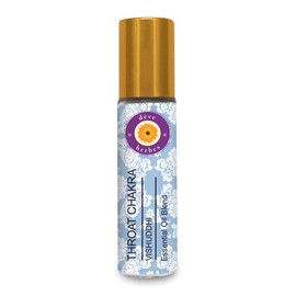 Deve Herbes Throat Chakra (Vishuddha) Oil - Ideal for Meditation, Purification, Yoga, Chakra Alignment, Relaxation, Healing & Rituals, 8ml (0.27 oz)