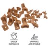 (Pack of 20 pcs) Light Brown Shelf Brackets 24 x