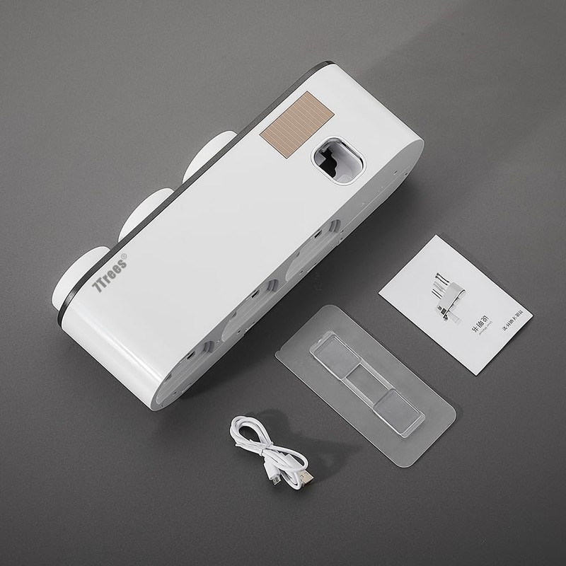 Toothbrush Cleaning Holder, Self Adhesive Toothbrush Holder with 3 Cups,