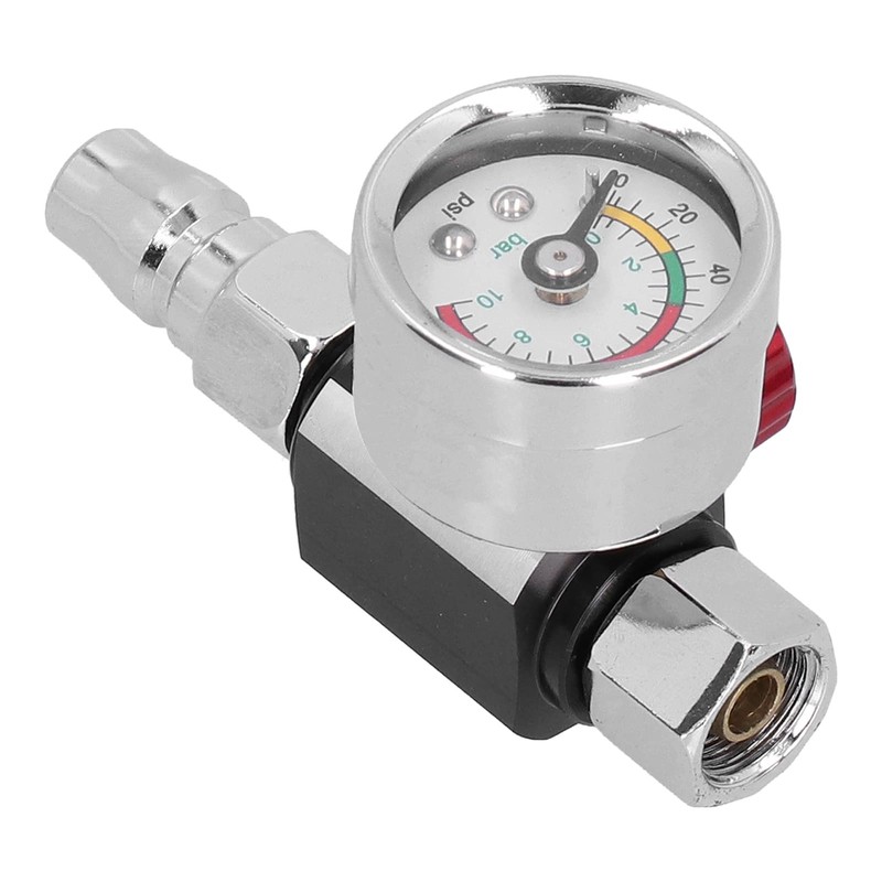 Cryfokt Paint Gun Air Adjusting Regulator, G1/4 Thread, Stainless Steel,