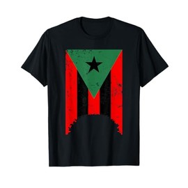 Afro Boricua Flag Funny Puerto Rico Africa Roots Pride Gift T-Shirt
